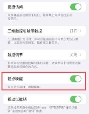 南谯苹果授权维修站分享iPhone轻点无法唤醒怎么办 