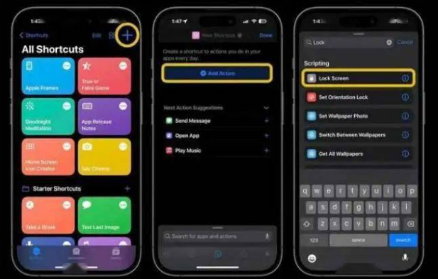 南谯苹果14锁屏维修店分享iPhone14升级iOS16.4后如何创建锁屏快捷方式 